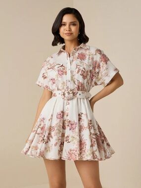 Hemant and Nandita Diza Belted Dress